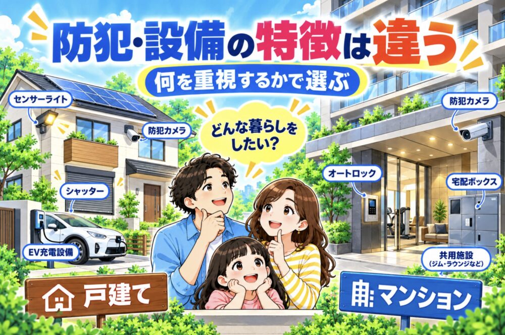防犯・設備はマンションと戸建てで特徴が違う