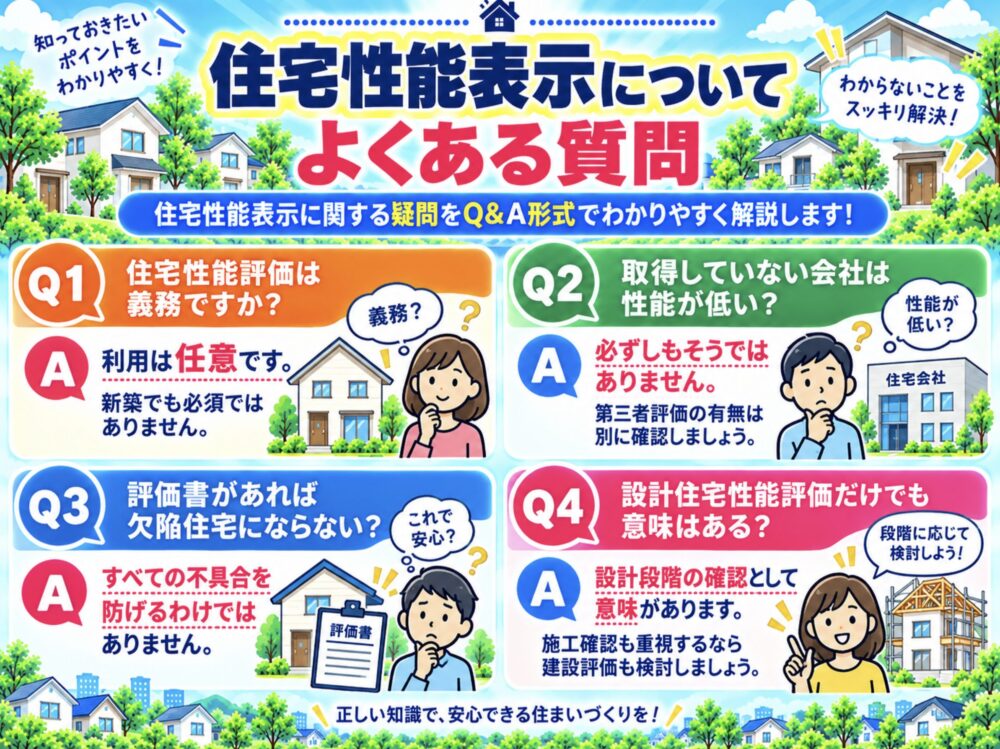 住宅性能表示についてよくある質問