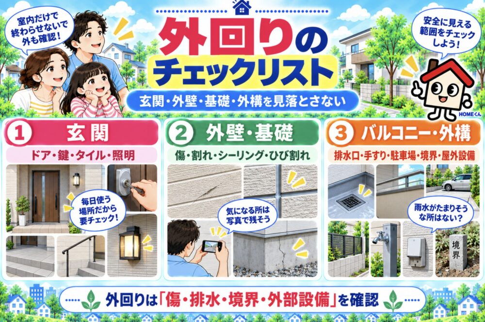 外回り｜戸建ての施主検査チェックリスト