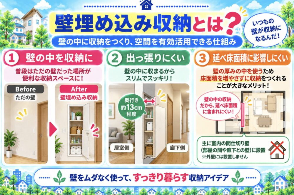 壁埋め込み収納とは?