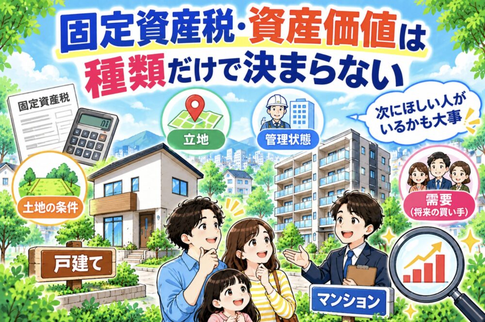 固定資産税・資産価値は戸建てとマンションだけでは決まらない