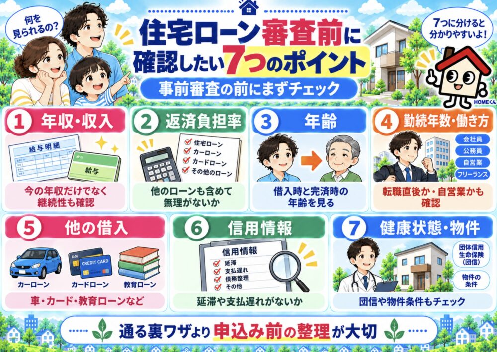 結論｜住宅ローン審査前に確認したい7つのポイント
