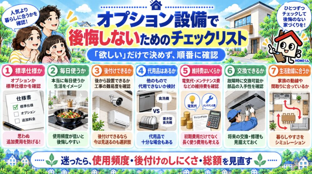 オプション設備で後悔しないためのチェックリスト