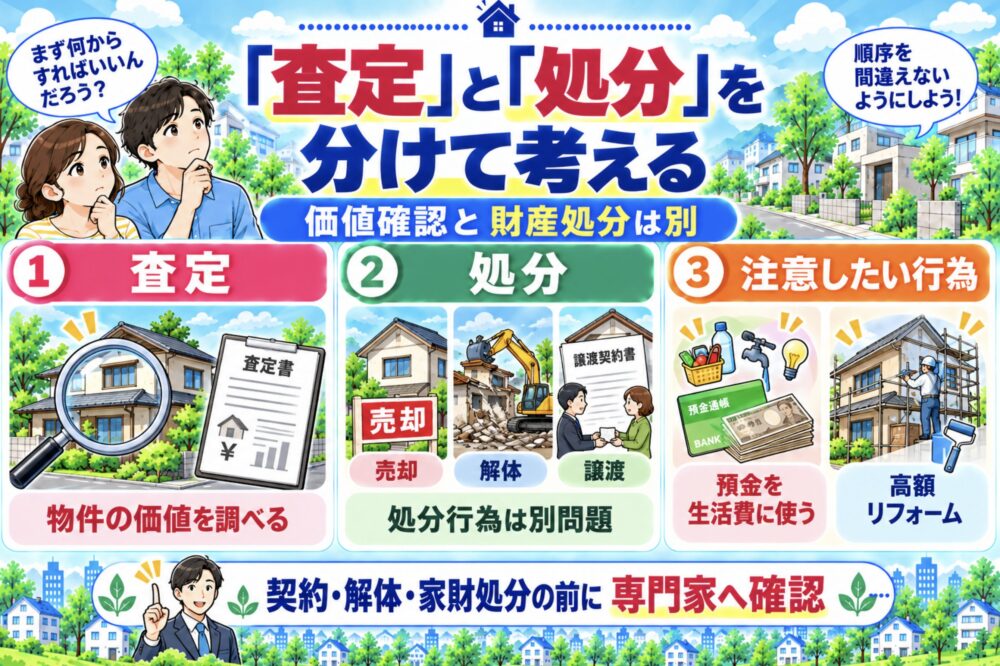 相続放棄を考えているなら「査定」と「処分」を分けて考える