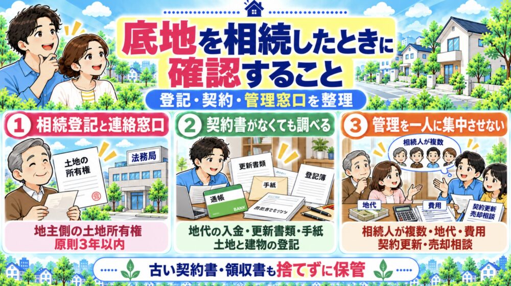 底地を相続したときに確認すること