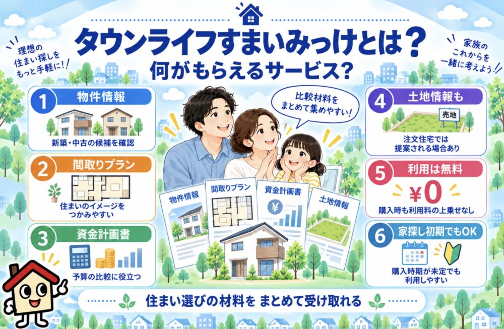 タウンライフすまいみっけとは？何がもらえるサービス？