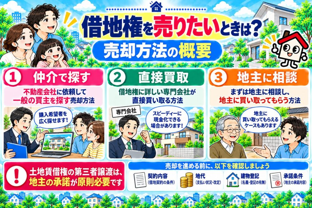 借地権を売りたいときは？売却方法の概要