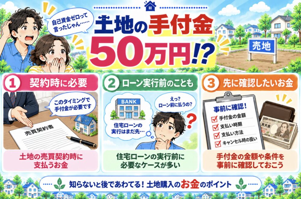 土地の手付金50万円!?「自己資金ゼロって言ったじゃん……」