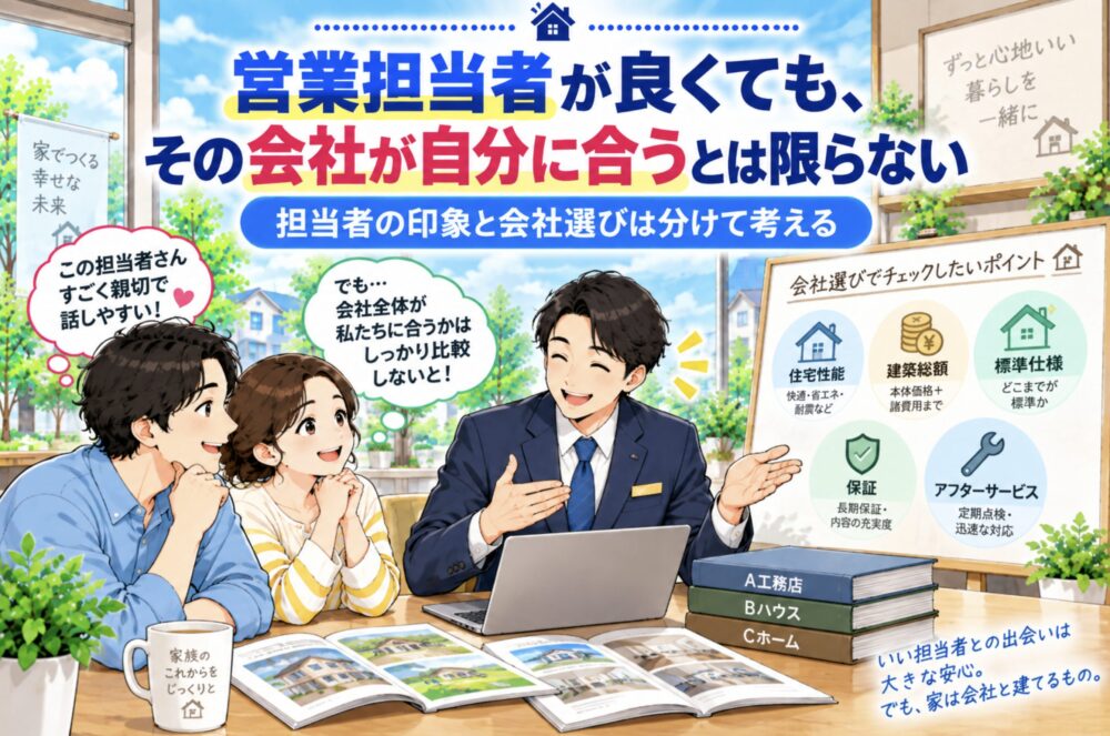 営業担当者が良くても、その会社が自分に合うとは限らない