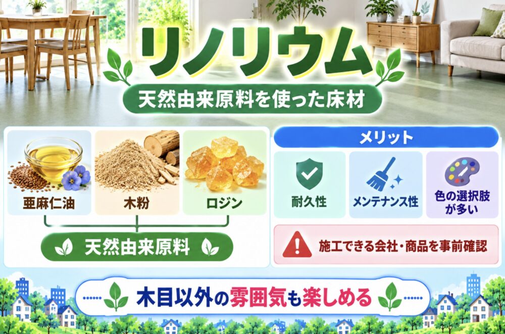 リノリウム|天然由来原料を使った床材