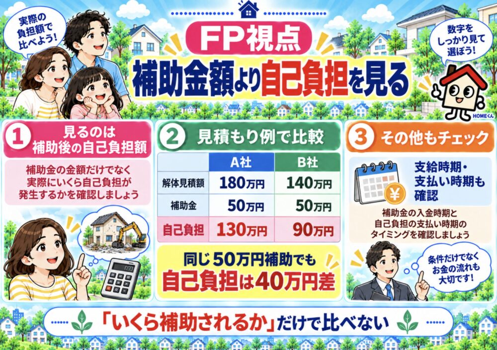 FP視点|補助金額より最終的な自己負担を見る