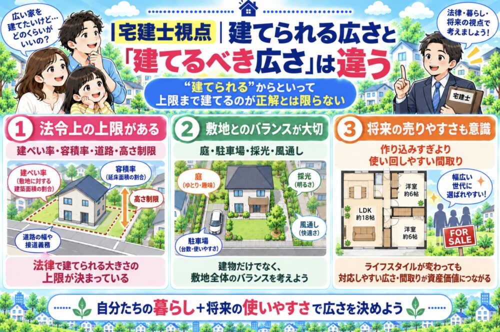 宅建士視点｜建てられる広さと「建てるべき広さ」は違う