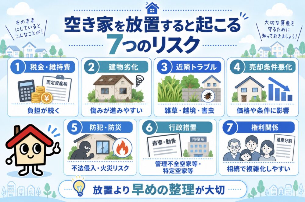 空き家を放置すると起こる7つのリスク