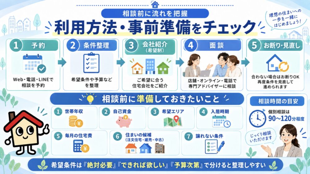 LIFULL HOME'S住まいの窓口の利用方法・相談の流れ