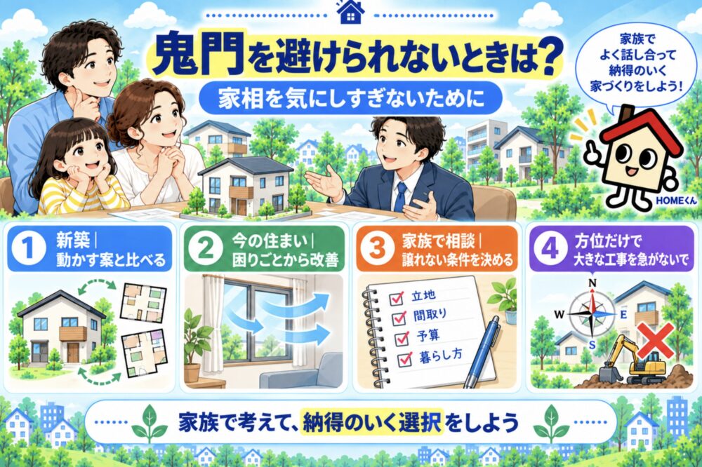鬼門を避けられないときは？家相を気にしすぎないための考え方