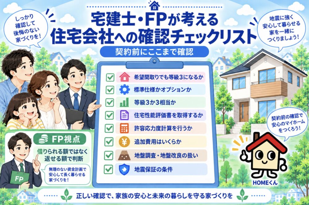 宅建士・FPが考える住宅会社への確認チェックリスト