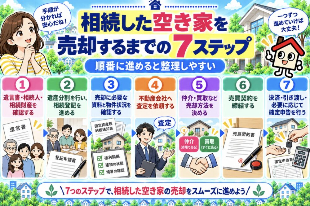 相続した空き家を売却するまでの7ステップ