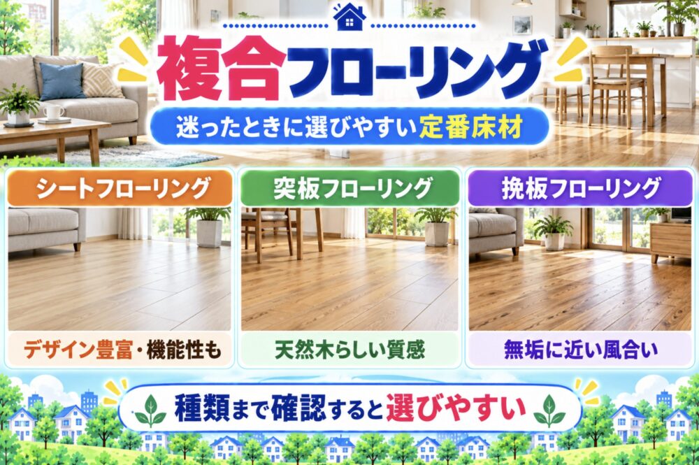 複合フローリング|迷ったときに選びやすい定番床材
