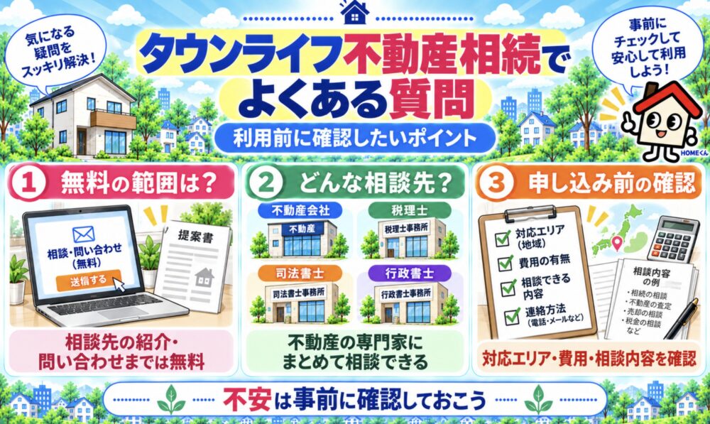 タウンライフ不動産相続でよくある質問