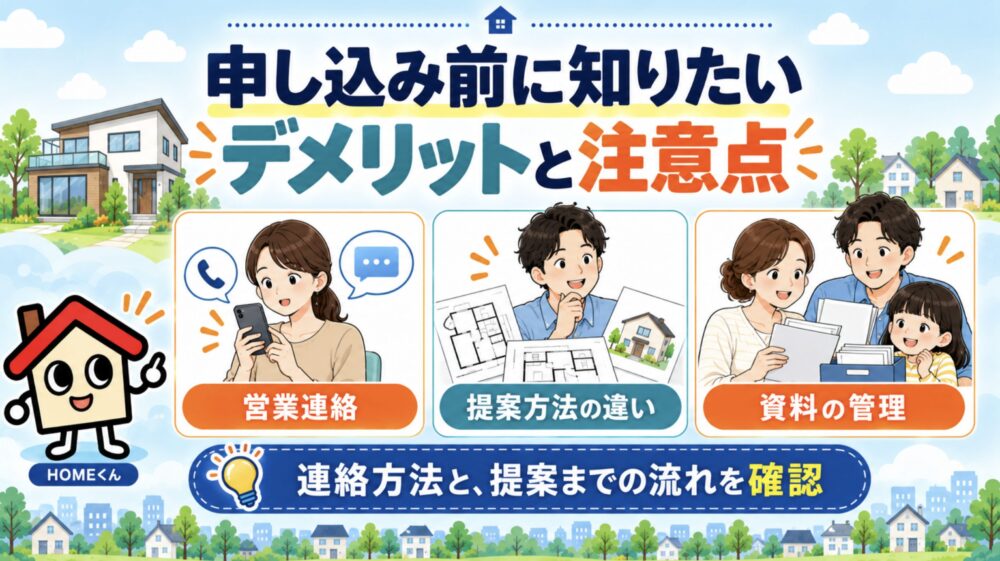 タウンライフ家づくりのデメリットと申し込み前の注意点