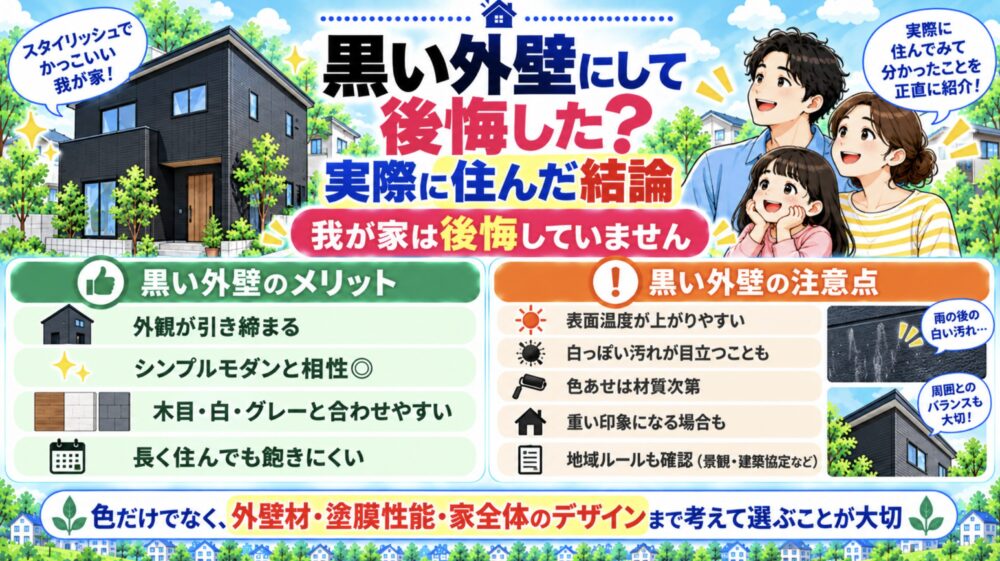 黒い外壁にして後悔した？実際に住んだ結論