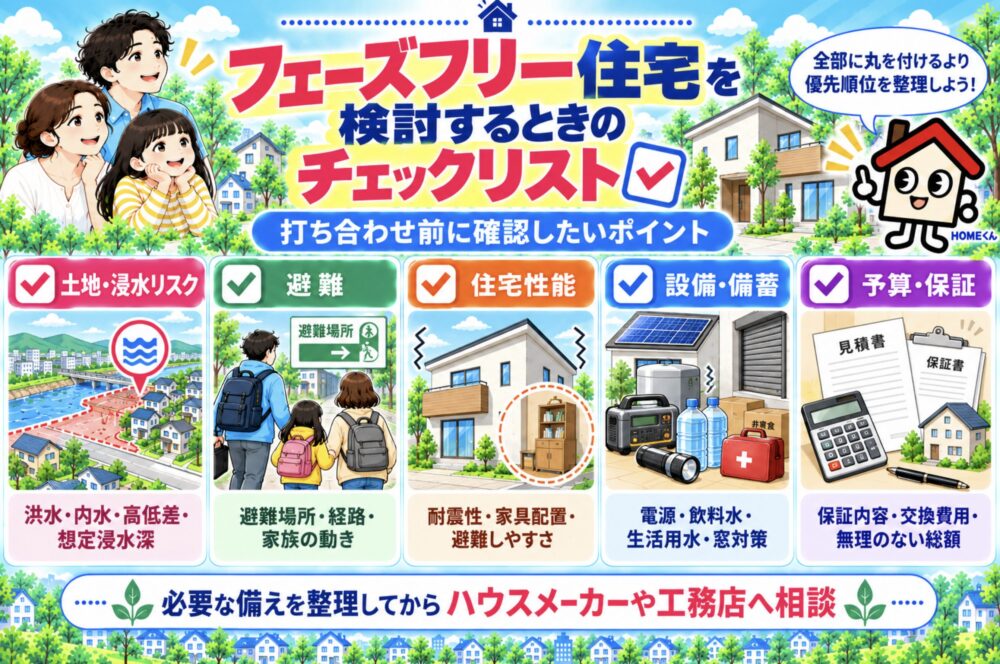 フェーズフリー住宅を検討するときのチェックリスト
