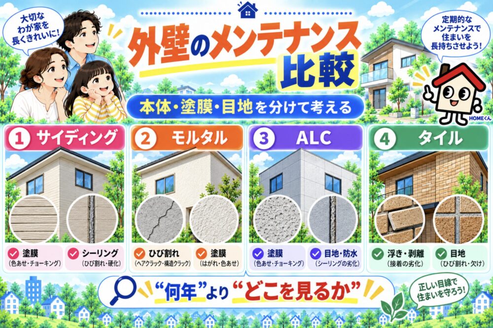 外壁のメンテナンス・補修で比較