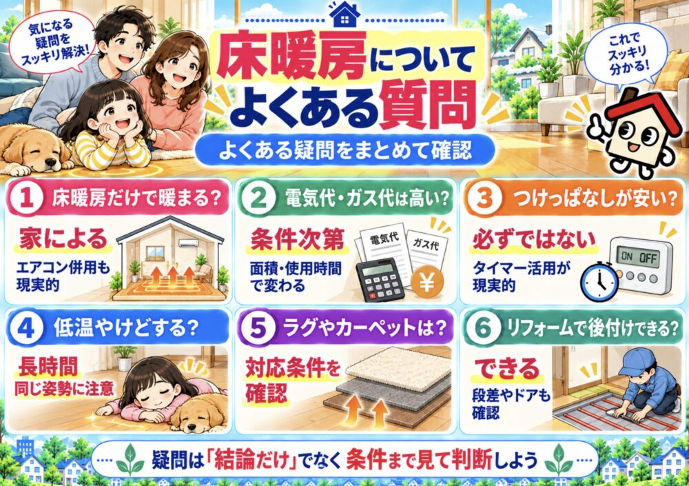 床暖房についてよくある質問