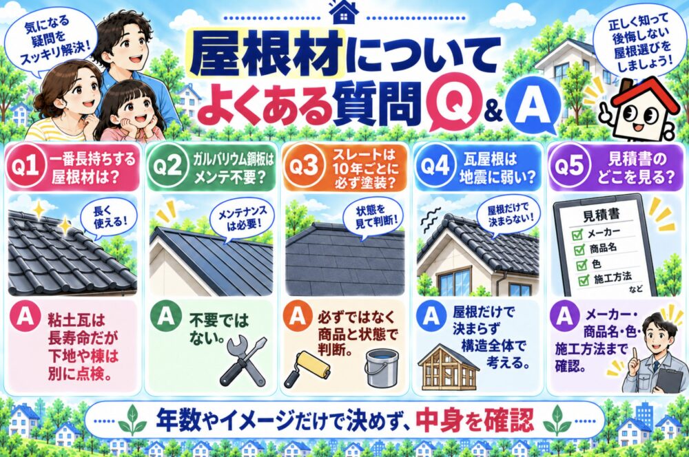 屋根材についてよくある質問