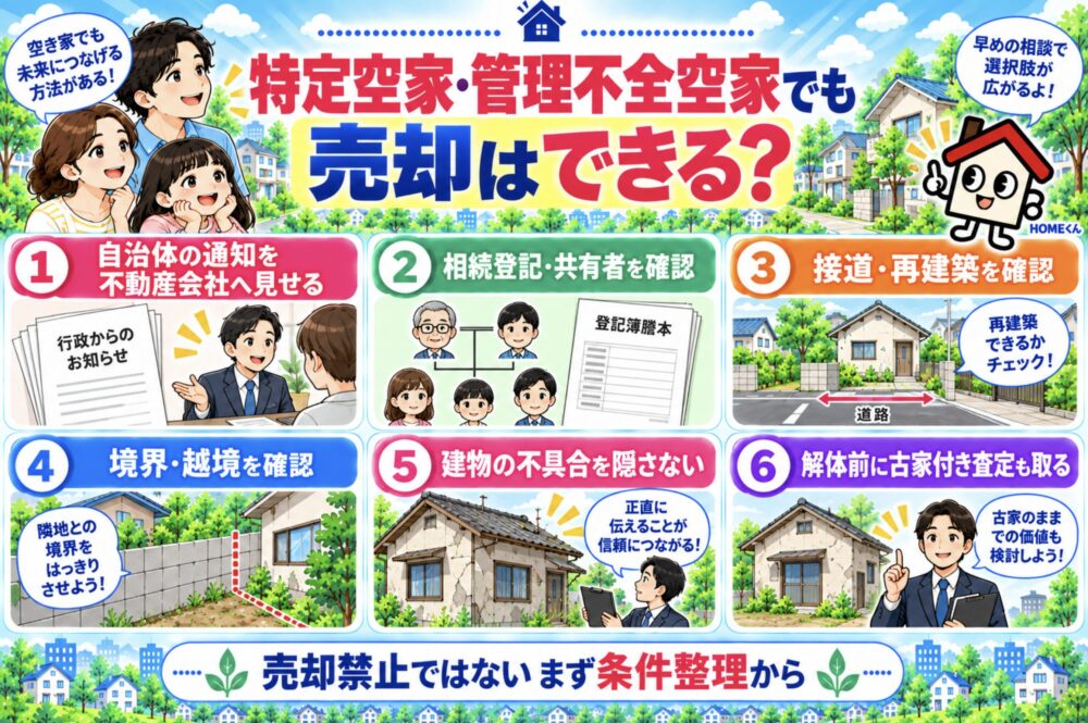 特定空家・管理不全空家でも売却はできる?