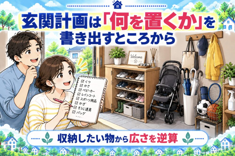 玄関計画は「何を置くか」を書き出すところから