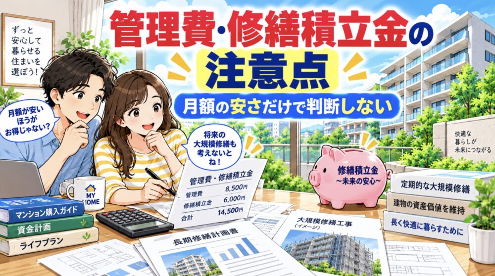【管理費・修繕積立金】安いマンションがお得とは限らない