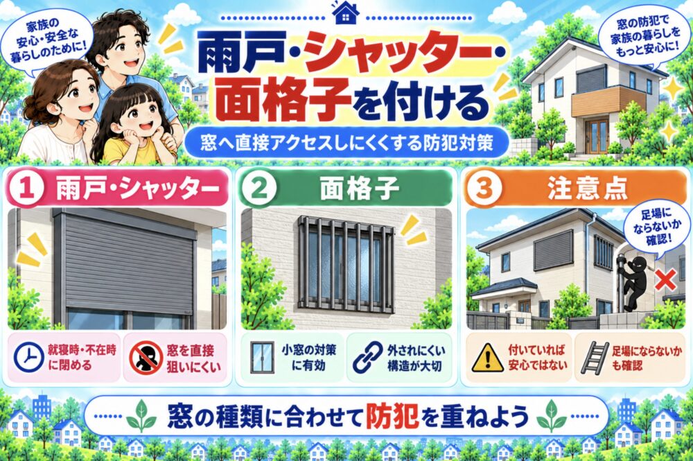 雨戸・シャッター・面格子を付ける