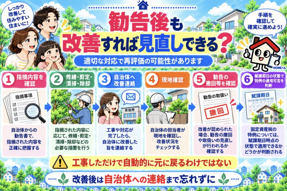 勧告を受けたら元に戻せる?必要な措置をした後の流れ