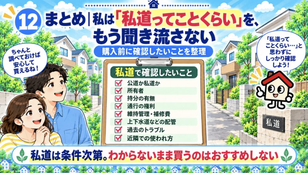 まとめ|私は「私道ってことくらい」を、もう聞き流さない