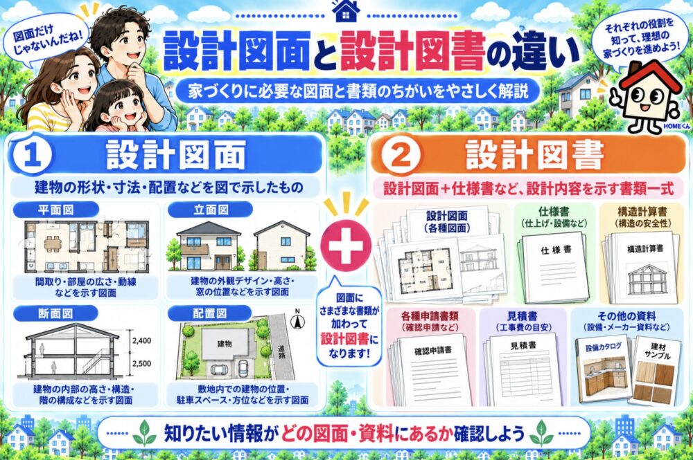 設計図面と設計図書の違い