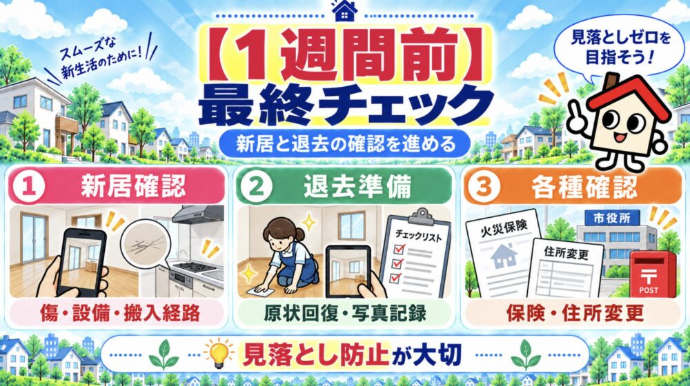 引越し1週間前からやること