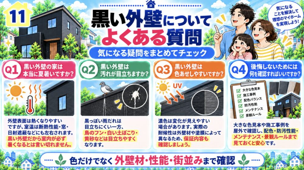 黒い外壁についてよくある質問