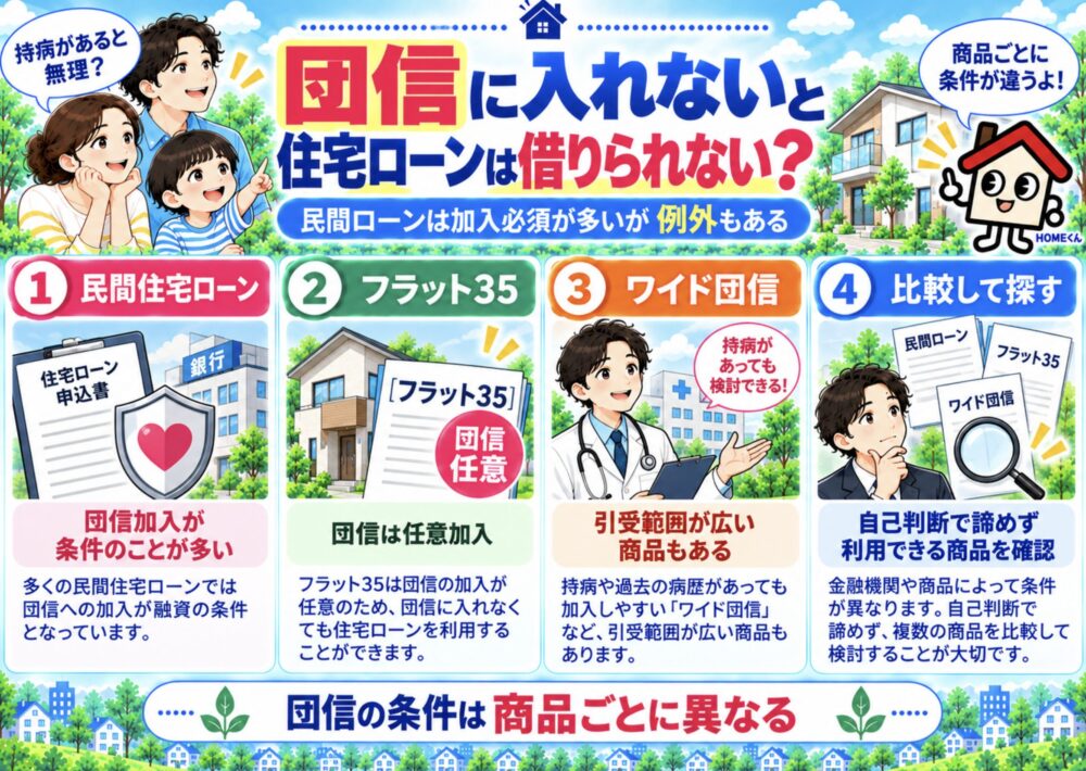団信に入れないと住宅ローンは借りられない？