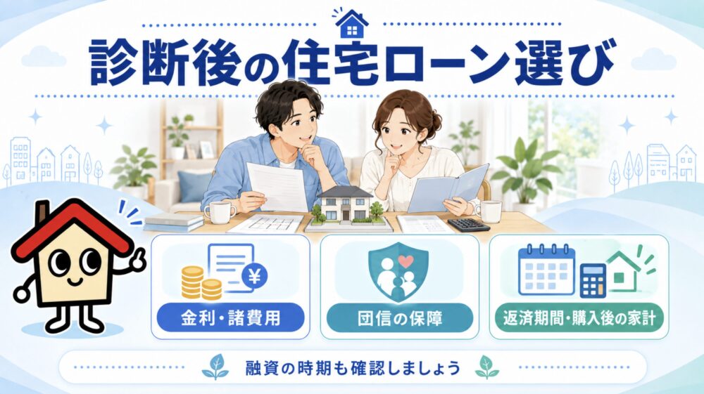 診断後に確認したい、住宅ローンの選び方