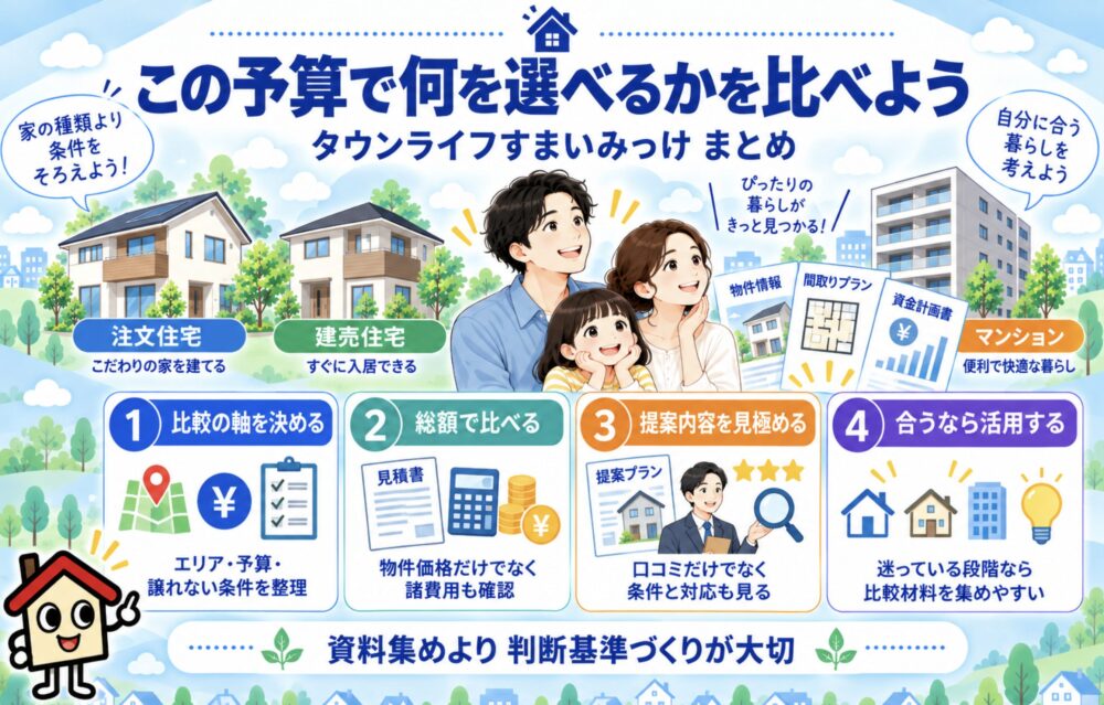 まとめ｜家の種類を決める前に「この予算で何を選べるか」を比べよう