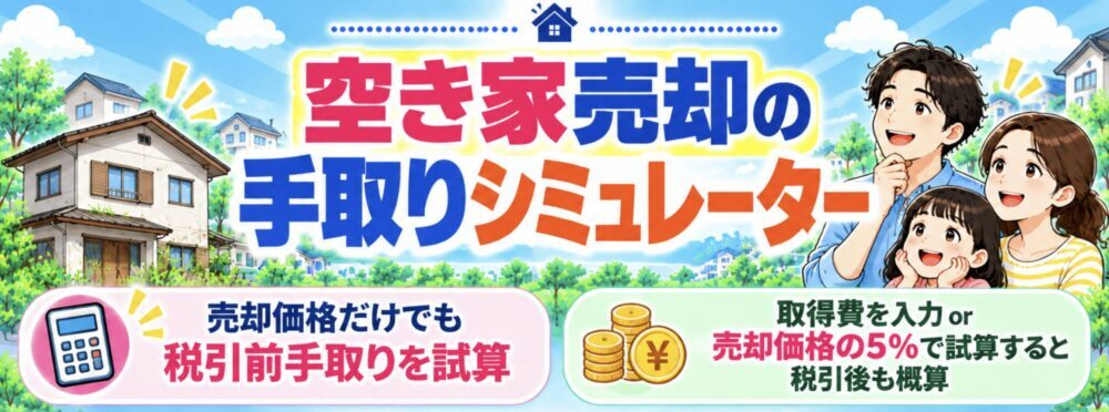 空き家売却の手取りシミュレーター