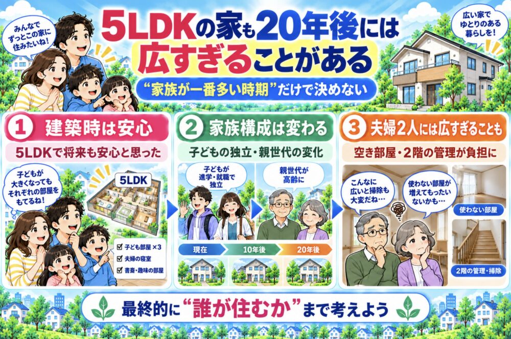 5LDKの家も20年後には広すぎることがある