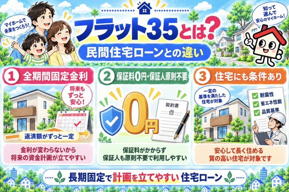 フラット35とは?民間住宅ローンとの違い