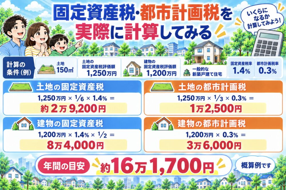 固定資産税・都市計画税を実際に計算してみる