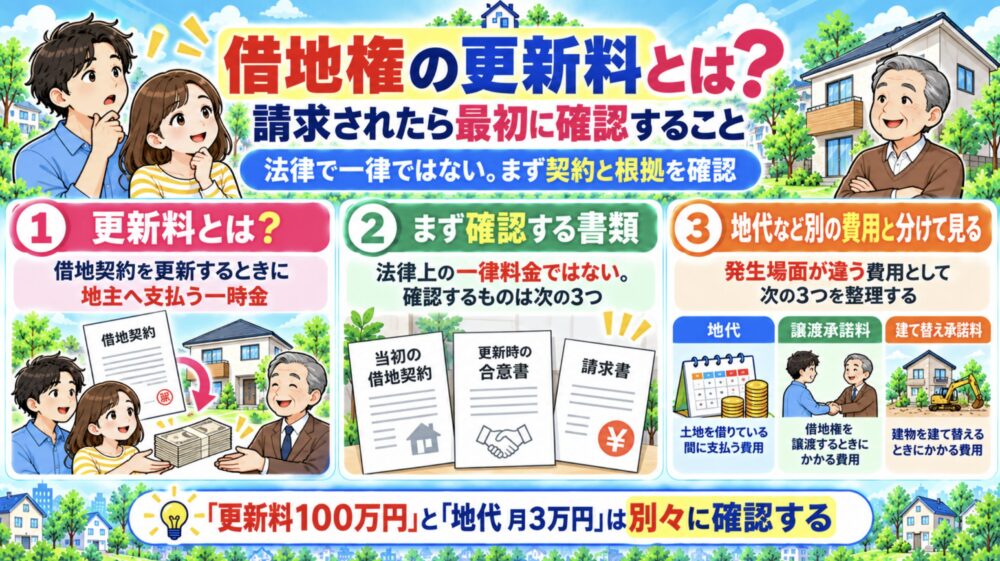 借地権の更新料とは？請求されたら最初に確認すること