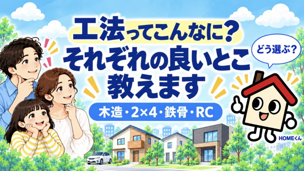 住宅の工法・構造6種類を比較｜木造・2×4・鉄骨・RCの違いと選び方