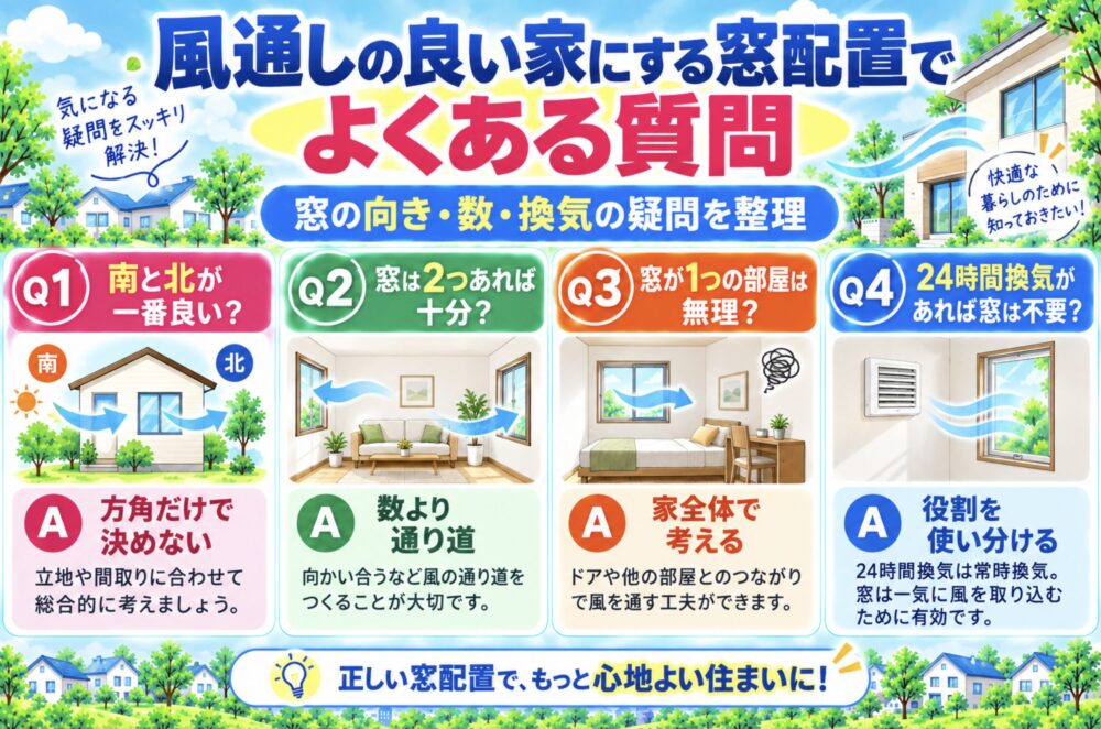 風通しの良い家にする窓配置でよくある質問