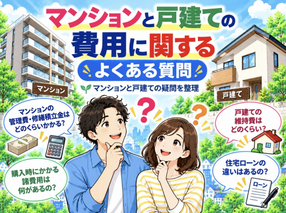 マンションと戸建ての費用に関するよくある質問