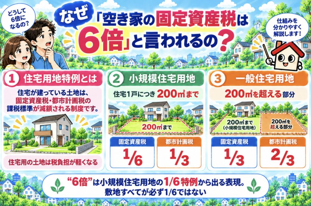なぜ「空き家の固定資産税は6倍」と言われるの？